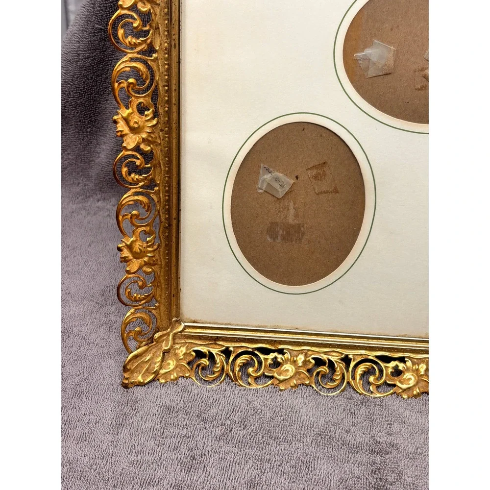 Vtg Olan Mills Frame Ornate Gold Filigree Picture Frame 12x15 Victorian Style